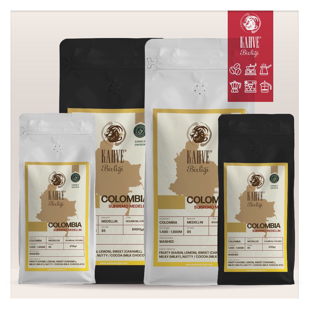Colombia Supremo Medellin Kahvesi - Yumuşak ve Aromatik