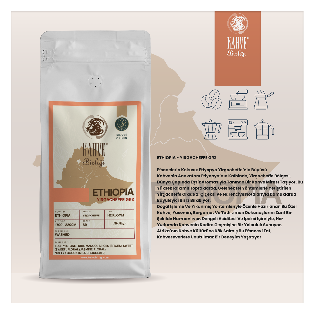Ethiopia Guji GR2 Kahvesi - Yaban Mersini ve Çikolata